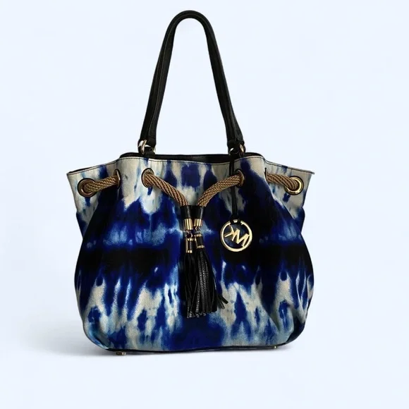 Michael Kors Marina Large Tie Dye Drawstring Bucket Tote - Picture 1 of 8